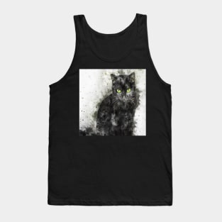 Cat Black Kitten Graphic Art Kitty Lover Graphic Face Masks, Design Apparel & Home Decor Tank Top